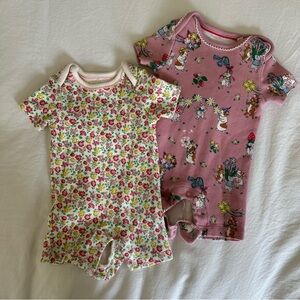 Mini Boden Floral and Pink Printed One Pieces